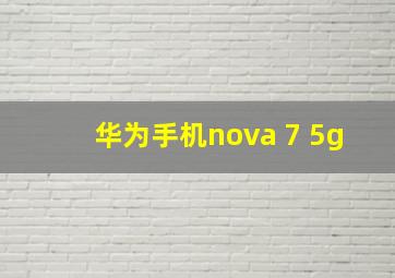 华为手机nova 7 5g